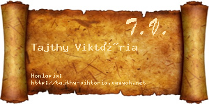 Tajthy Viktória névjegykártya