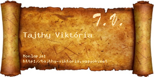 Tajthy Viktória névjegykártya